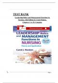 Test Bank For Leadership Roles and Management Functions in Nursing, 11th Edition by Huston, All 25 Chapters Covered and Verified, |ultimate guide 100% original.