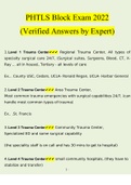 PHTLS Block Exam Questions and Answers (2022/2023) (100% Verified Answers by Expert)