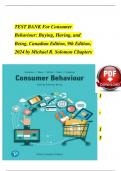  TEST BANK For Consumer Behaviour: Buying, Having, and Being, Canadian Edition, 9th Edition, 2024 by Michael R. Solomon Chapters 1 - 15 