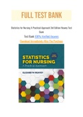 Statistics for Nursing A Practical Approach 3rd Edition Heavey Test Bank