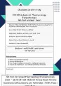 NR-565 Advanced Pharmacology Fundamentals at Chamberlain University  NR-565 Midterm  and Final Actual Exam Review Questions and Answers | 100% Pass | Grades A |    :-2024-2025 - EXAM PREPARATIONs COMPILATION BUNDLE  100% GUARANTEED SUCCESS  