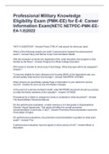 Professional Military Knowledge Eligibility Exam (PMK-EE) for E-4: Career Information Exam(NETC NETPDC-PMK-EE-E4-1.0)2022