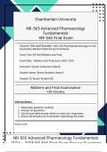 NR-565 Advanced Pharmacology Fundamentals  2024 – 2025 NR-565 Final Exam Review Questions with Verified Solutions | 100% Pass | Graded A+ |