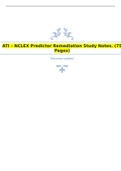 ATI – NCLEX Predictor Remediation Study Notes. (75 Pages)