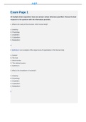 A&P Module 1 Exam Exam Page 1 All multiple choice questions have one answer unless otherwise specified. Choose the best response to the question with the information provided. 1. What is the study of the function of the human body? A. Anatomy B. Physiolog