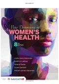 New Dimensions in Women's Health 8th Edition Alexander Test Bank