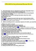 AED for the professional Rescuer Review Latest 2023 - 2024 Questions With Correct Answers 100% Verified