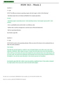 Exam (elaborations) HSM 543 Week 2 Quiz (100% correct answers) V2 Question: (CO D) The difference between operating margin and total margin is which of the following? Question: (CO D) ALOS is used as a key operating indicator. What are some of the factors