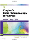 TEST BANK FOR CLAYTON’S BASIC PHARMACOLOGY FOR NURSES 18TH EDITION BY WILLIHNGANZ ALL CHAPTERS