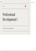 Professional Development I