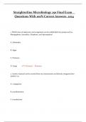 Straighterline Microbiology 250 Final Exam__ Questions With 100% Correct Answers_2024