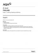 AQA Panjabi 7682 paper 3 Listening, reading and writing  INS Panjabi A 14June 2024