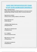 NURS 2063 PATHOPHYSIOLOGY EXAM  STUDY GUIDE RASMUSSEN UNIVERSITY