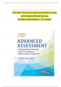 TEST BANK For Advanced Assessment Interpreting Findings and Formulating Differential Diagnoses, 5th Edition by Goolsby, All Chapters 1 to 22 complete Verified Solution|Grade A+