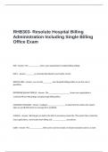 RHB303- Resolute Hospital Billing Administration Including Single Billing Office Exam