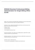 RPB303 Resolute Professional Billing Administration for Single Billing Office EXAM