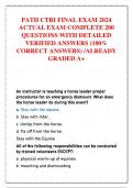 PATH CTRI FINAL EXAM 2024  ACTUAL EXAM COMPLETE 200  QUESTIONS WITH DETAILED  VERIFIED ANSWERS (100%  CORRECT ANSWERS) /ALREADY  GRADED A+ 