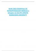 NURS 2063 ESSENTIALS OF  PATHOPHYSIOLOGY MODULE 3  (Chapter 12-14) VPS UPDATE  RASMUSSEN UNIVERSITY 