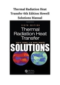 Thermal Radiation Heat Transfer 6th Edition Howell Solutions Manual