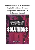 Introduction to VLSI Systems A Logic Circuit and System Perspective 1st Edition Lin Solutions Manual