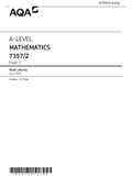 A-LEVEL MATHEMATICS 7357/2 Paper 2 Mark scheme June 2019