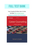 Career Counseling 9th Edition Zunker Test Bank