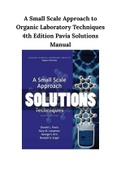 A Small Scale Approach to Organic Laboratory Techniques 4th Edition Pavia Solutions Manual