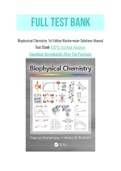 Biophysical Chemistry 1st Edition Klostermeier Solutions Manual