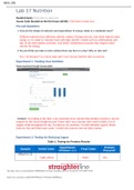 BIOL 202L Lab 17 Worksheet- Nutrition