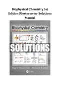 Biophysical Chemistry 1st Edition Klostermeier Solutions Manual