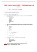 CDIP Practice Exam 1 (2024 – 2025) Questions and  Answers 