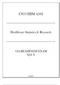 (C813) HIM 4502 Healthcare Statistics & Research - OA Readiness Exam Q & S 2024