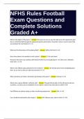 NFHS Rules Football Exam Questions and Complete Solutions Graded A+