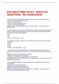 EAT RIGHT PREP (Pt #1) - PRACTICE QUESTIONS - RD EXAM 2024/25