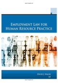 Employment Law for Human Resource Practice 6th Edition Walsh Test Bank