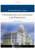 Fundamentals of Litigation for Paralegals 10th Edition Maerowitz Test Bank