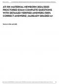 ATI RN MATERNAL NEWBORN 2024/2025 PROCTORED EXAM COMPLETE QUESTIONS WITH DETAILED VERIFIED ANSWERS (100% CORRECT ANSWERS) /ALREADY GRADED A+