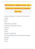 MIP 616 Exam 1 Multiple Choice, Test 1, Study Exam Questions and Answers | 100% Pass