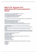 WGU C179 - Business of IT - Applications (BYC1) pre-assessment Newest