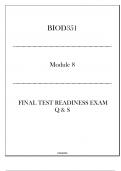 (Portage) BIOD351 Module 8 - Final Test Readiness Exam Q & S 2024.