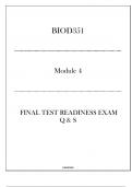 (Portage) BIOD351 Module 4 - Final Test Readiness Exam Q & S 2024