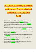 AO2 STUDY GUIDE | Questions and Correct Answers | Latest Update 2024/2025 | 100% PASS