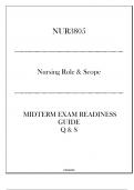 (Keiser) NUR3805 Nursing Role & Scope - Midterm Exam Readiness Guide 2024