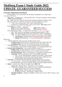 MedSurg Exam 1 Study Guide 2022 UPDATE  GUARANTEED SUCCESS