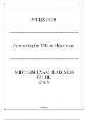 (WU) NURS 3030 Advocating for DEI in Healthcare - Midterm Exam Readiness Guide 2024.