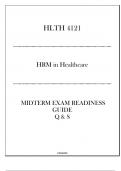 (WU) HLTH 4121 HRM in Healthcare - Midterm Exam Readiness Guide 2024