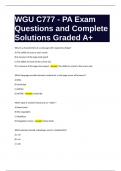 WGU C777 - PA Exam Questions and Complete Solutions Graded A+