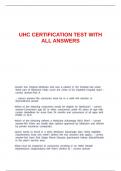 UHC CERTIFICATION TEST WITH ALL ANSWERS.