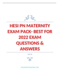 HESI PN MATERNITY EXAM PACK- BEST FOR 2022 EXAM