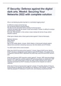 IT Security: Defense against the digital dark arts. Week4: Securing Your Networks 2022 with complete solution